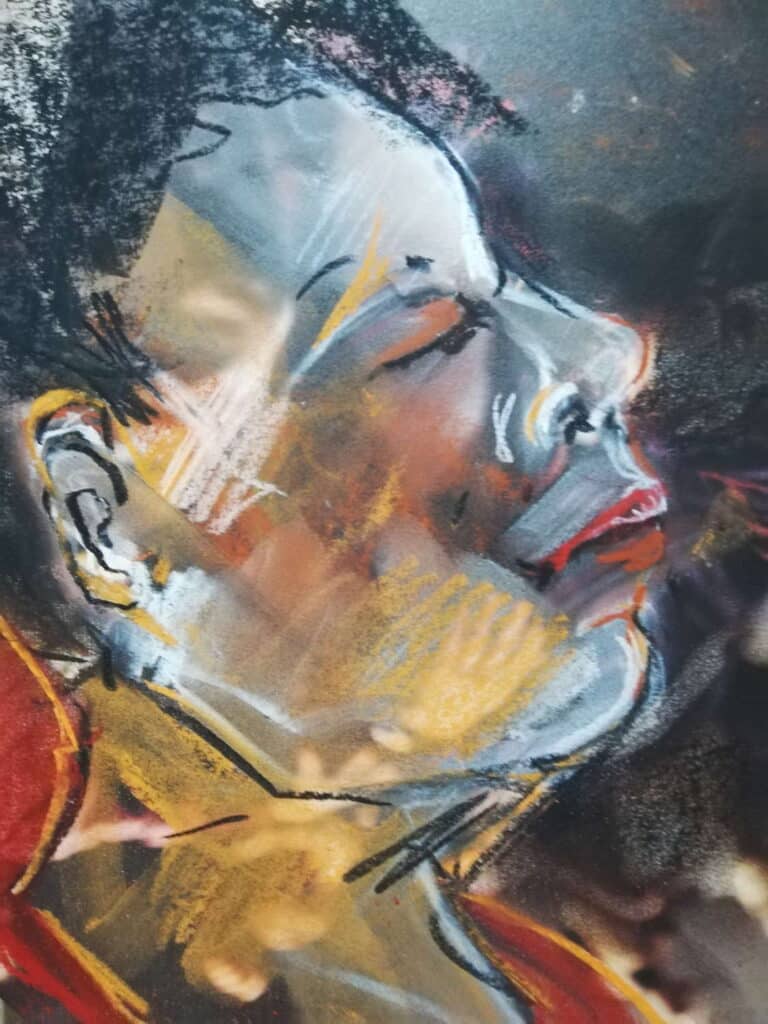 Frau im Profil - profile of a woman